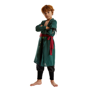 Anime <span class=keywords><strong>One</strong></span> <span class=keywords><strong>Piece</strong></span> Cosplay Costume Full Set Roronoa <span class=keywords><strong>Zoro</strong></span> Costume pour enfants pour les fêtes de Noël et d'Halloween Dress up - Product Image 3