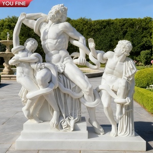 Statues de Laocoon et de ses fils sculptées à la main en marbre naturel YOUFINE pour la décoration de <span class=keywords><strong>jardin</strong></span>, d'extérieur ou de parc - Product Image 5