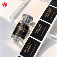 Étiquette autocollante personnalisée en or mat pour flacon, pour étiquettes de bouteilles de formules nutritionnelles pour les soins de santé, en rouleau