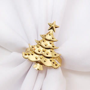 Tisch zubehör Gold Weihnachts ring Baum Servietten ring - Product Image 2