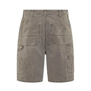 Custom Summer Vintage Wash Ripped Denim Cotton Spandex Jean Shorts para hombres