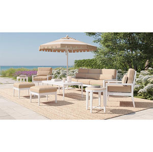 Elegante Juego <span class=keywords><strong>de</strong></span> Sofás <span class=keywords><strong>de</strong></span> Metal para Patio, Estilo Moderno, <span class=keywords><strong>Muebles</strong></span> <span class=keywords><strong>de</strong></span> Jardín <span class=keywords><strong>de</strong></span> Aluminio para Exteriores - Product Image 1