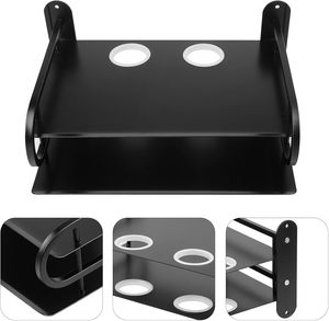 Support mural portable en aluminium à double niveau pour routeur WiFi sans fil, décodeur TV, multiprise et organisateur de câbles - Product Image 6