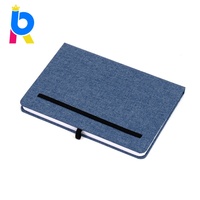 Carnet de notes en tissu gaufré personnalisé avec logo en feuille d'or, couverture rigide en lin A5, 100 feuilles, reliure à plat, cadeau