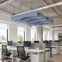 Panneau de plafond en feutre carré décoratif de qualité supérieure, absorbant le son, pour restaurant, café
