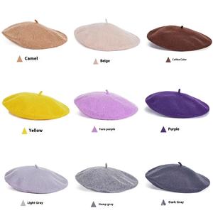 Boina <span class=keywords><strong>de</strong></span> lana para mujer <span class=keywords><strong>de</strong></span> otoño e invierno, sombrero <span class=keywords><strong>de</strong></span> <span class=keywords><strong>brote</strong></span> octogonal Retro británico transfronterizo en escena aplicable informal <span class=keywords><strong>de</strong></span> Color caramelo versátil - Product Image 4