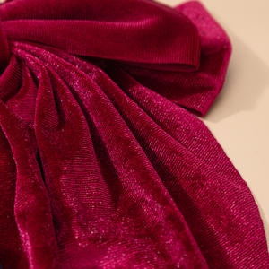 2025 luxe élégant velours arc Long ruban pince à cheveux Long arc filles pinces à cheveux accessoires - Product Image 4