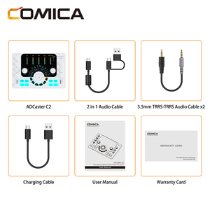 COMICA ADCaster C2(สีขาว) การ์ดเสียงสตรีมมิ่ง มิกเซอร์เสียงภายนอก เสียงคุณภาพเยี่ยม ช่วงความถี่ 20Hz-20kHz ตัดเสียงรบกวน - Product Image 2