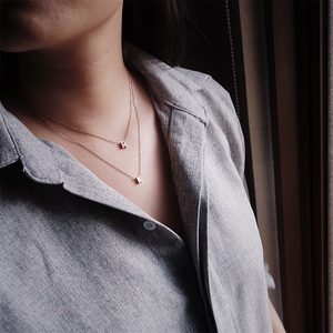 EManco Gioielli in Acciaio Inossidabile alla Moda, Collana con Ciondolo Iniziale A-Z Placcato <span class=keywords><strong>Oro</strong></span> PVD, Gioielli da Donna - Product Image 3
