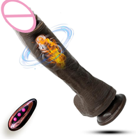 Realistischer Großer Dildo Vibrator mit Heizfunktion und Fernbedienung, G-Punkt-Stimulator aus Silikon, stoßender Vibrations-XXL-Dildo für Frauen