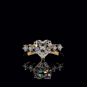 Most Selling Classic Round Cut Moissanite Diamond <b>Ring</b> In Sterling <b>Silver</b> Fine Jewelry Collection Available At Export Price - Product Image 3