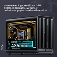 Boîtier de bureau Qiao Si Bo D33 MATX pour ordinateur, grille respirante à branchement arrière, compatible avec la refroidissement liquide vertical 360, boîtier PC
