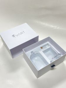 Caja de papel deslizante de lujo con impresión personalizada blanca de fabricación, caja de regalo con embalaje de cajón con espuma - Product Image 5