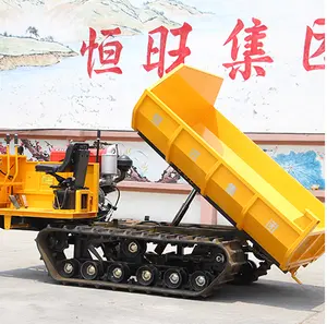 oil palm HW1000L crawler 1 Ton China mini track dumper agriculture mini dumper dump truck