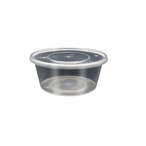 Bol jetable en plastique PP transparent avec couvercle 750 ml, récipient alimentaire rond à emporter, vaisselle moulée en pulpe pour usage domestique - Product Image 1