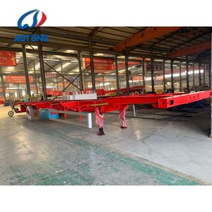 Semi-<span class=keywords><strong>remorque</strong></span> squelette à 3 essieux de 40 pieds pour conteneurs maritimes avec plateau et roues - Product Image 3