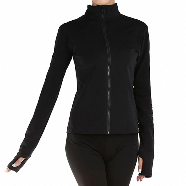 For LIUHUO Professional Women Girls Ice Skating Training Costumes Figure Ice Skating Jackets with Pure Black Stones Performance