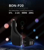 Produits phares 2026 : Chargeur rapide 2-en-1 pour téléphone portable de voyage (câble Type-C) certifié OTP/OVP ETL, faible MOQ, dropshipping, commande en gros