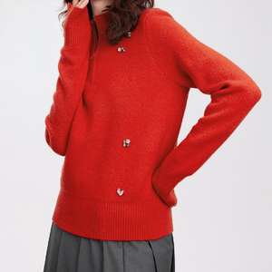 Suéter de <span class=keywords><strong>Mujer</strong></span> de Punto de Lana con <span class=keywords><strong>Cuello</strong></span> <span class=keywords><strong>Alto</strong></span>, Color <span class=keywords><strong>Gris</strong></span> <span class=keywords><strong>Oscuro</strong></span>, de Alta Gama, Exquisito para el Invierno de 2025 - Product Image 1