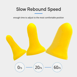 SNR36dB Langsam Rückfedernde Schwarze Schaumstoff-Ohrstöpsel Anti-Lärm Gehörschutz Schalldichte Ohrstöpsel mit CE für Schlaf und Schießen - Product Image 4