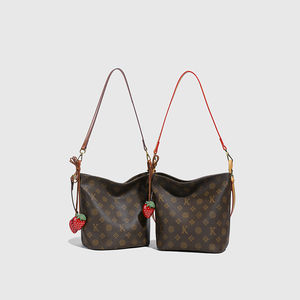 Sac à dos bandoulière haut de gamme pour femme, style tendance, doublure en polyester, matériau PU, sac seau.6051 - Product Image 1