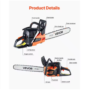 VEVOR 20인치 배터리 구동 전기톱 62cc 3.8 HP 헤비 듀티 DIY 목재 절단 나무 가지치기 톱 농장 도구 부품 - Product Image 2