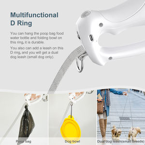 Correa de Perro de 1.8 M / 6 Pies de Longitud Personalizada, Manos Libres, Cinta de Nailon Elástico con Luz LED y Dispensador de Bolsas para Excrementos - Product Image 3