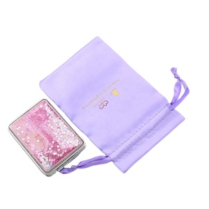 Sac en satin à cordon de serrage anti-poussière pour mèches de cheveux de différentes tailles avec logo personnalisé - Product Image 2