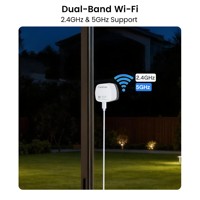 Cámara para Ventana 2K con Visión Nocturna a Todo Color, WiFi de Doble Banda, Alertas Inteligentes de Movimiento, Detección de Movimiento, Monitoreo de Seguridad