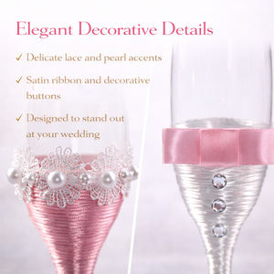 Copas de <span class=keywords><strong>Vino</strong></span> para Novios al por Mayor, Copas de Champán Occidentales de Tallo Alto para Tiendas de Artículos para Bodas - Product Image 4