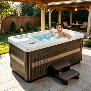 Baignoire de thérapie par eau froide Sunrans en acrylique pour une personne, avec refroidisseur et filtre en acier inoxydable - Product Image 1