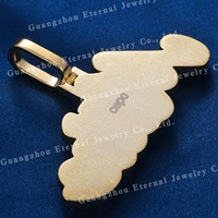 Pendentifs de luxe en or massif 9k 10k 14k 18k et argent S925 personnalisés en usine, avec lettres serties de diamants Moissanite VVS