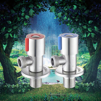 Robinet d'angle universel 4 pouces pour chauffe-eau et toilettes, design moderne, imprimé au laser sur cuivre, écologique, vente en gros