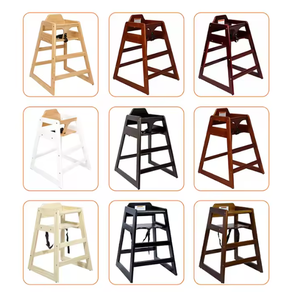 كرسي أطفال عالي الجودة من الخشب الصلب قابل للتكديس بألوان مخصصة للاستخدام التجاري في المطاعم والمنازل - Product Image 5