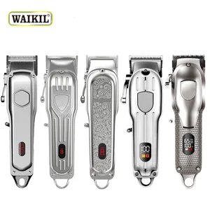 ماكينة حلاقة WAIKIL قابلة لإعادة الشحن ماكينة قص الشعر الاحترافية ماكينة تشذيب الشعر الكهربائية وتقطيع الشعر للرجال