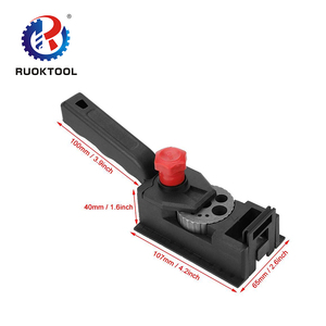 Localizador de perforación para carpintería, guía de perforación de madera, guía de perforación, Kit de brocas, <span class=keywords><strong>herramienta</strong></span> posicionadora de carpintería, 38 Uds. - Product Image 4