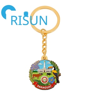 Llavero de Metal Personalizado con Mapa de la Bandera Latinoamericana, Cultura Asunción Paraguay, Souvenir, Regalo - Product Image 3