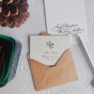 Cartes de vœux en carton style naturel pour Noël, Nouvel An, Thanksgiving - Ensemble d'enveloppes pour messages professionnels et personnels - Product Image 4