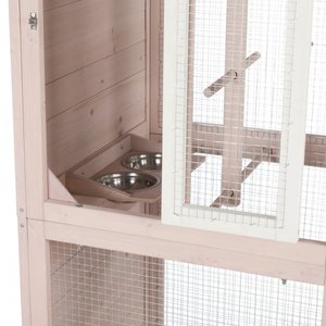 Voliera per Uccelli in Legno Personalizzata, Produttore OEM, Gabbia per Uccelli con 2 Posatoi, Ideale per Piccoli Uccelli e Fringuelli, Colore Marrone, Vendita all'Ingrosso - Product Image 5