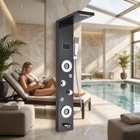 Douche murale SUS304 pour salle de bain, colonne de douche murale, ensemble de jets de massage pour le corps, panneau de douche