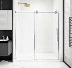 Pantalla de <span class=keywords><strong>ducha</strong></span> deslizante de acero inoxidable sin marco cuadrado moderno OGUPIN con diseño portátil para apartamento - Product Image 2