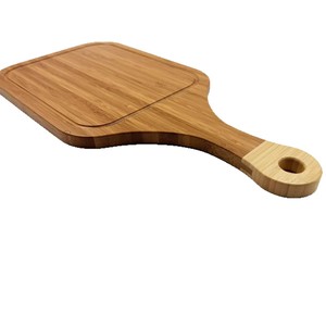 Planche à découper en bambou 52,5x25,5x1,8cm carrée avec poignée pour usage en cuisine - Product Image 2