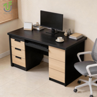 Ensemble bureau et chaise modernes en MDF durable avec tiroirs pour usage commercial, postes de travail adaptés aux appartements, idéal pour les étudiants