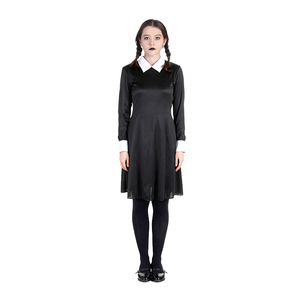 Tenue de Wednesday <span class=keywords><strong>Addams</strong></span> sélectionnée, robe de costume d'Halloween parfaite à manches longues, style classique, couleur personnalisée, polyester - Product Image 1