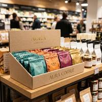 Boîte d'emballage pour café en carton ondulé, boîte d'expédition, boîte d'abonnement au café en carton recyclable