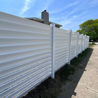 Clôture en PVC semi-occultante à persiennes pour jardin et projets paysagers, résistante au vent et facile à installer