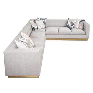 Prezzo All'ingrosso della fabbrica OEM/ODM Design Moderno Base In Metallo di Lusso Sedili 6 Forma di <span class=keywords><strong>L</strong></span> Divano Ad <span class=keywords><strong>Angolo</strong></span> Divano - Product Image 4