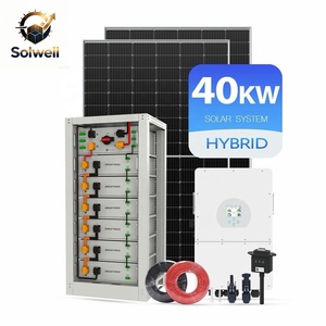 Système solaire hybride triphasé 380v personnalisé Solwell 20kw 30kw 40kw <span class=keywords><strong>50kw</strong></span> 60kw 70kw 80kw Kit de panneaux solaires - Product Image 1