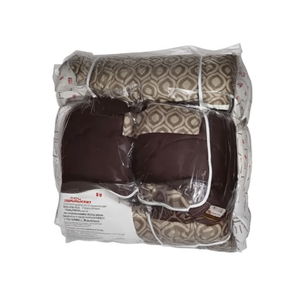 Ensemble de couette Sindy avec 3 oreillers king size, motif géométrique, style moderne, literie pour la maison toute saison, rembourrage 100% polyester - Product Image 1