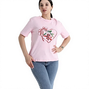 เสื้อคอเต่าผู้หญิงไซส์ใหญ่ สีพื้น ผ้าถัก 100% คอตตอน กันยับ แห้งเร็ว ระบายอากาศ ป้องกันรังสียูวี มีโลโก้ สไตล์ลำลอง แขนสั้น สำหรับฤดูร้อน - Product Image 1